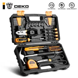 DEKO 62 Pcs Professional Car Repair Tool Set Auto Ratchet Spanner Screwdriver Socket Mechanics Tools Kit W/ Blow-Molding Box