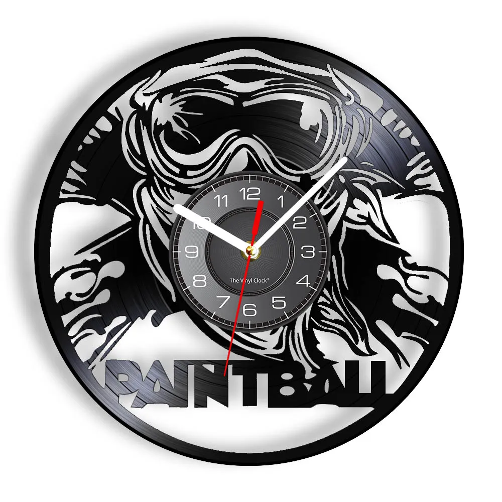 

Paintball Vinyl Album Re-purposed Record Clock For Boys Dorm Room Paintballing Wall Art Timepieces Home Decor Clock Wall Watch