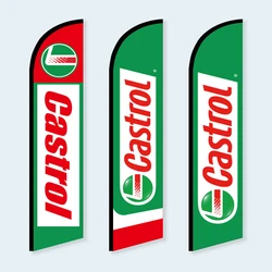 Castrol Feather Flag Motor Oil Only Swooper Without Pole Beach Flag Custom Outdoor Sport Club Advertising Decoration Banner Auto