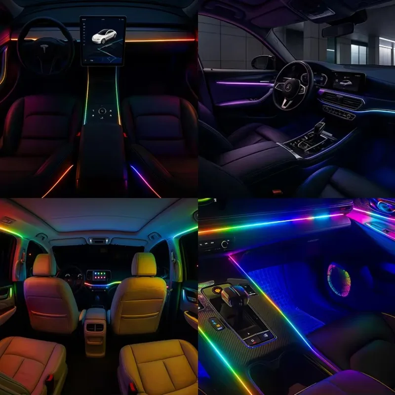 2026   Car LED Ambient Light APP Control Multiple Colors-Retrofit/Upgrade 12V Universal Fitment for Interior Lighting