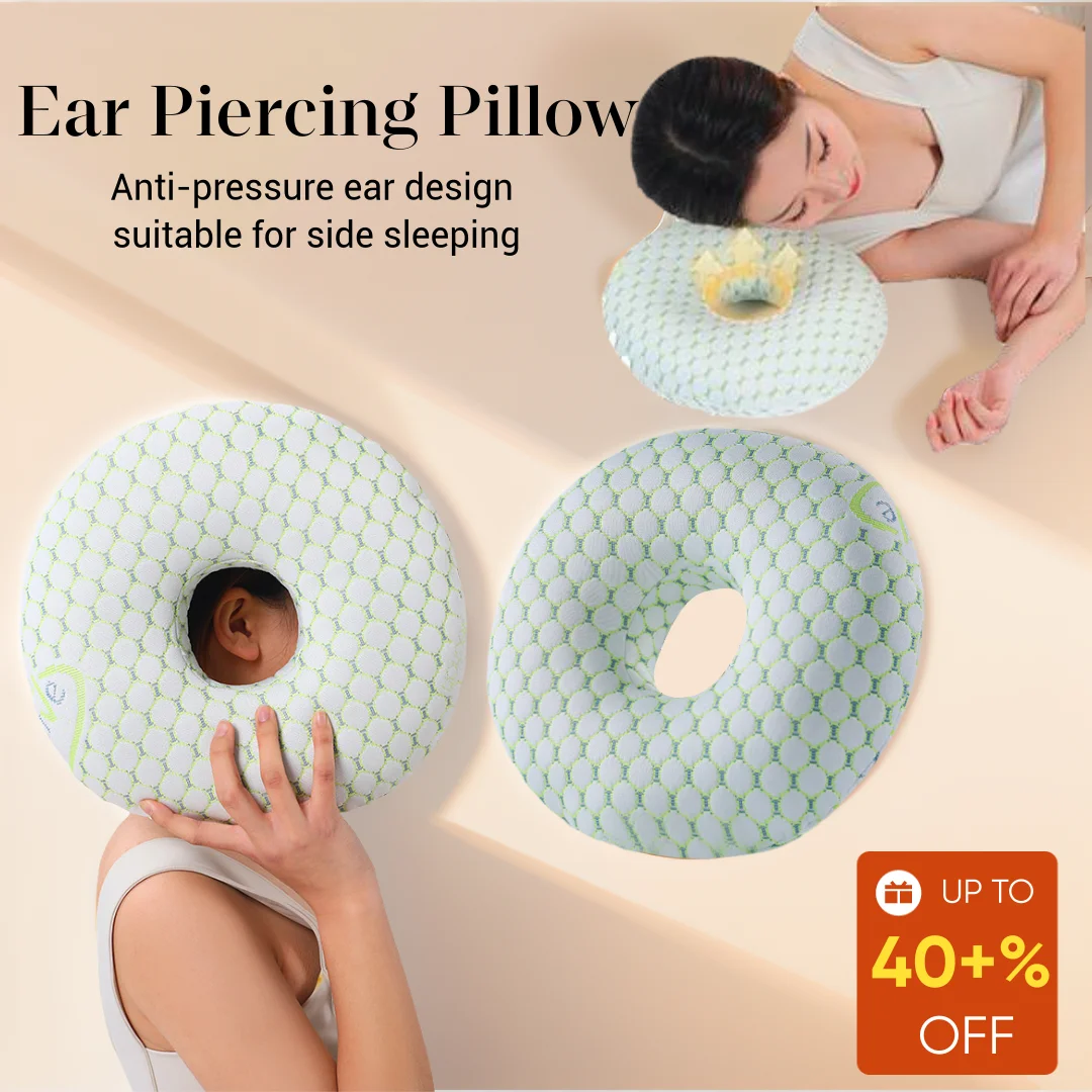 Ear Piercing Pillow with an Ear Hole Sleeping Pillow Ear Guard Pillow for Side Sleepers CNH and Ear Pain Ear Inflammation