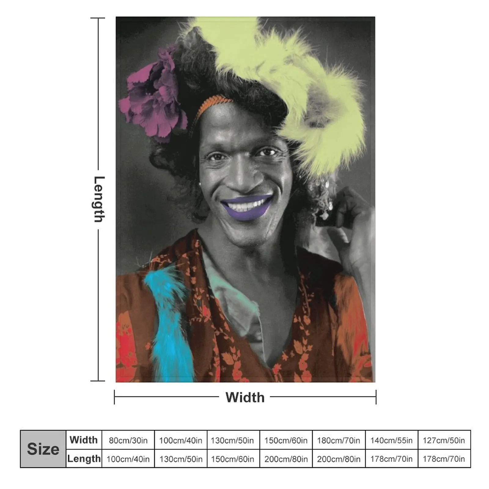 Marsha P. Johnson Throw Blanket for babies Plaid on the sofa Camping Bed Fashionable Blankets