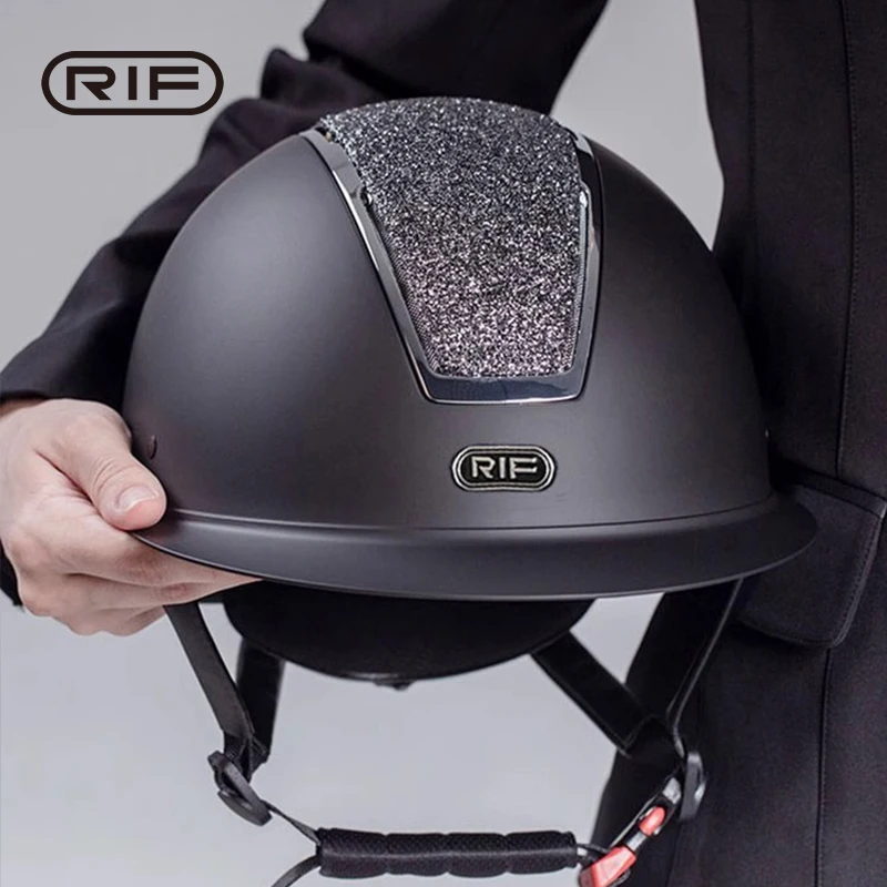 Rif Kask jeździecki Sporty jeździeckie Kask jeździecki Oddychający regulowany kask rowerowy Sprzęt jeździecki dla dzieci Bezpieczeństwo jazdy Kask ochronny