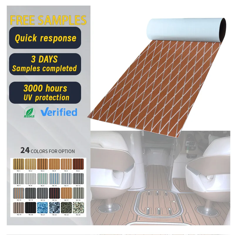 

STLF Melors Self Adhesive Artificial Teak EVA Marine Foam Boat Flooring for Sale