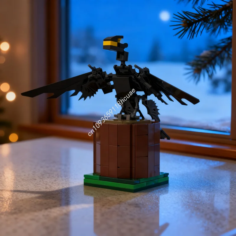 

142 шт. MOC Microraptor, модель динозавра, строительные блоки, архитектура, сделай сам, творческое образование, рождественские подарки, игрушка на день рождения
