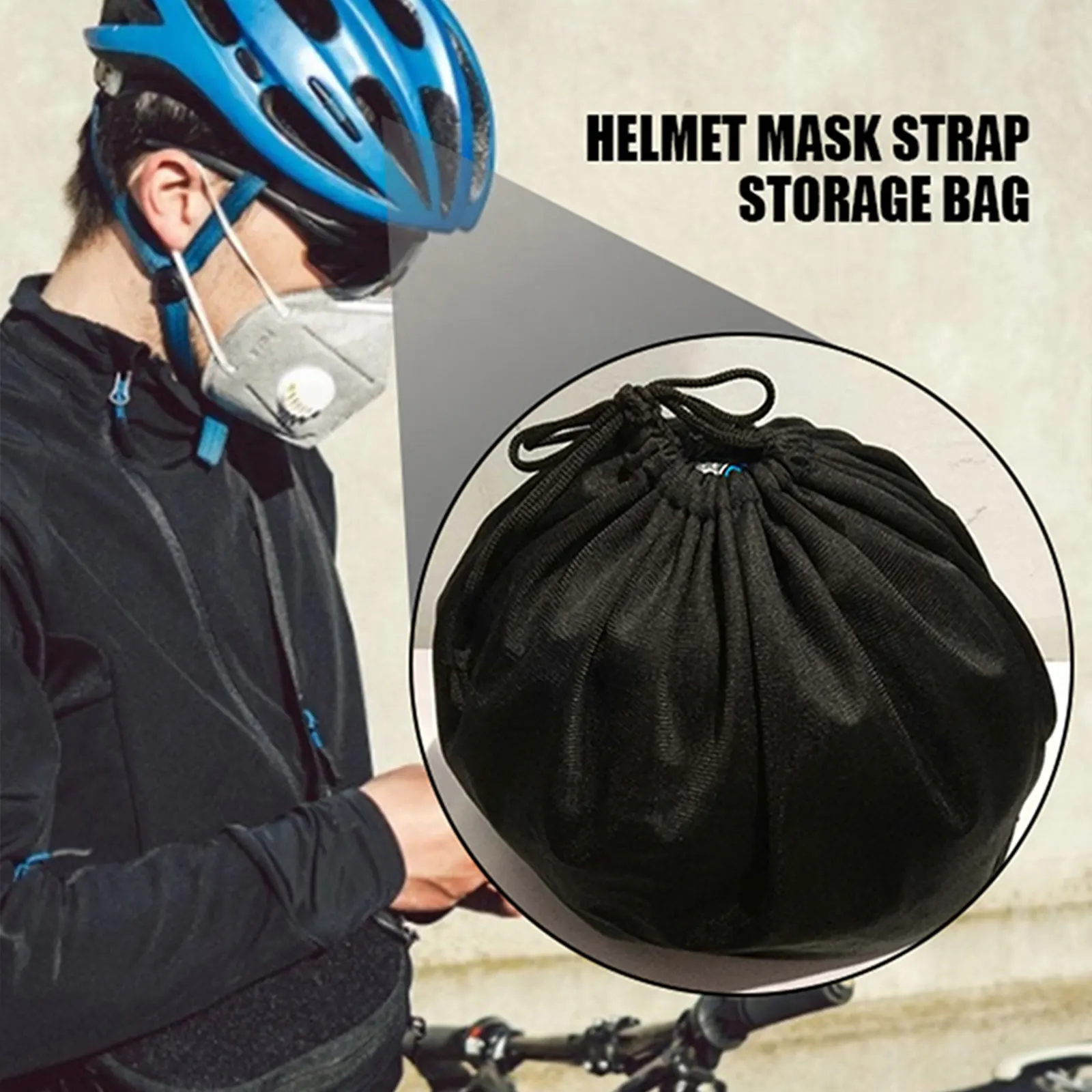 

Helmet Bag Rainproof Backpack Draw Pocket for Motorcycle Scooter Moped Bike Bicycle Full Half Helmet Lid Protect Bag