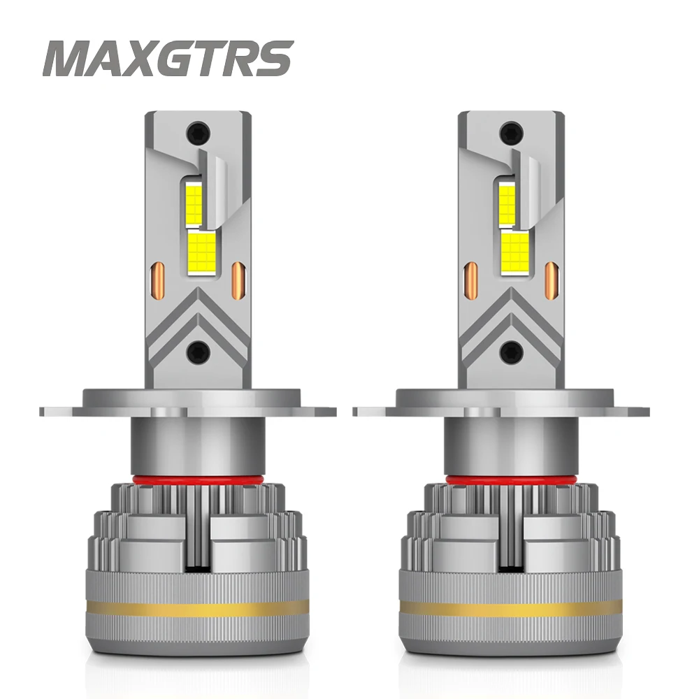 MAXGTRS 2X Turbo LED H4 9003 HB2 H1 H7 H8 H11 9005 9006 LED Beam Headlight Bulbs 200W Canbus Car Front Headlamp 6500K White 12V