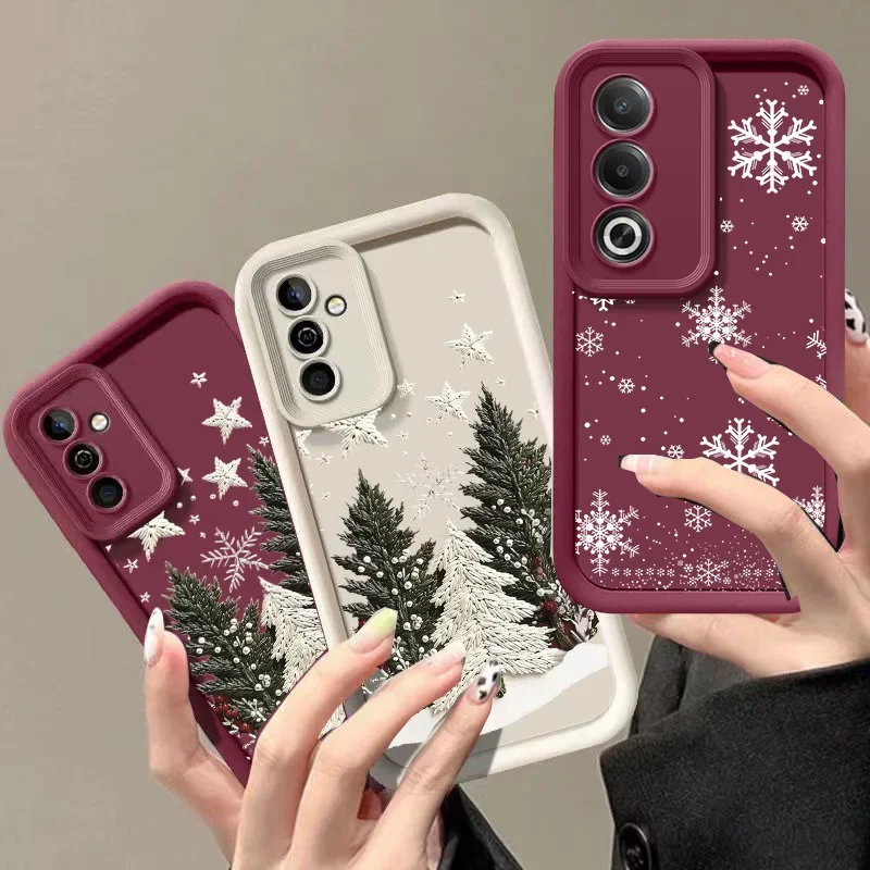 New Year Christmas Case For Samsung Galaxy S25 S24 S21 S20 S22 S23 Plus Note 20 Ultra 5G S21 S20 S24 S25 FE Phone Casing Shell