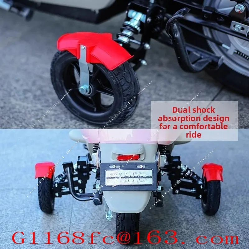 Anti Fall Wheels on Electric Bicycles with Added Balance Wheels for Novice Riders To Prevent Slipping