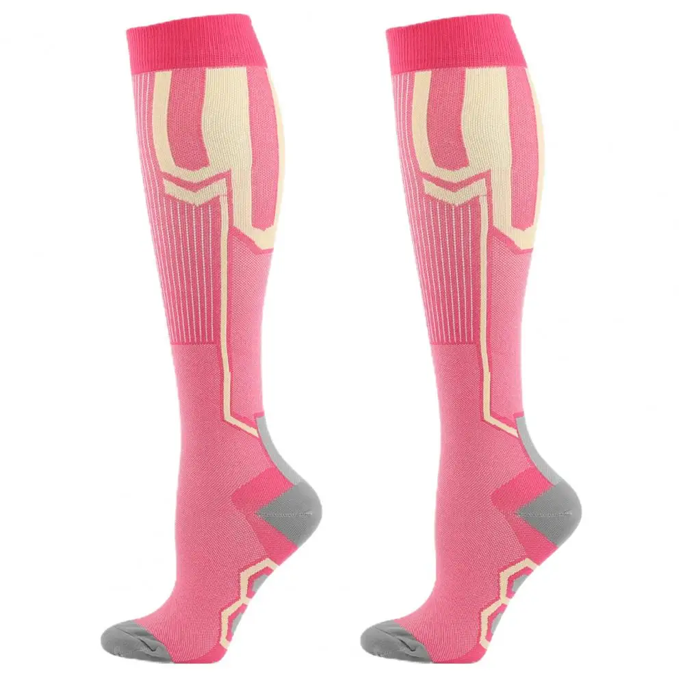 1 Pair Compression Socks Sports Socks Knee Legging Stockings Running Athletic Crossfit Flight Cycling Long Pressure Stockings