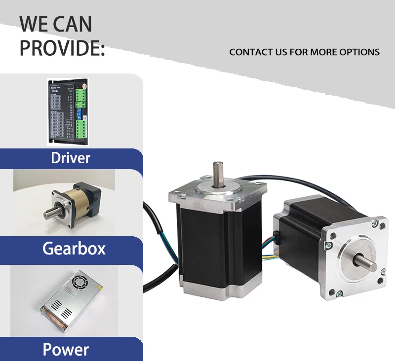 EMTECH工場直販 Nema 24 3.1Nm ハイブリッドステッピングモーターとDM542/HB556ドライバーキット CNC/3Dプリンター用