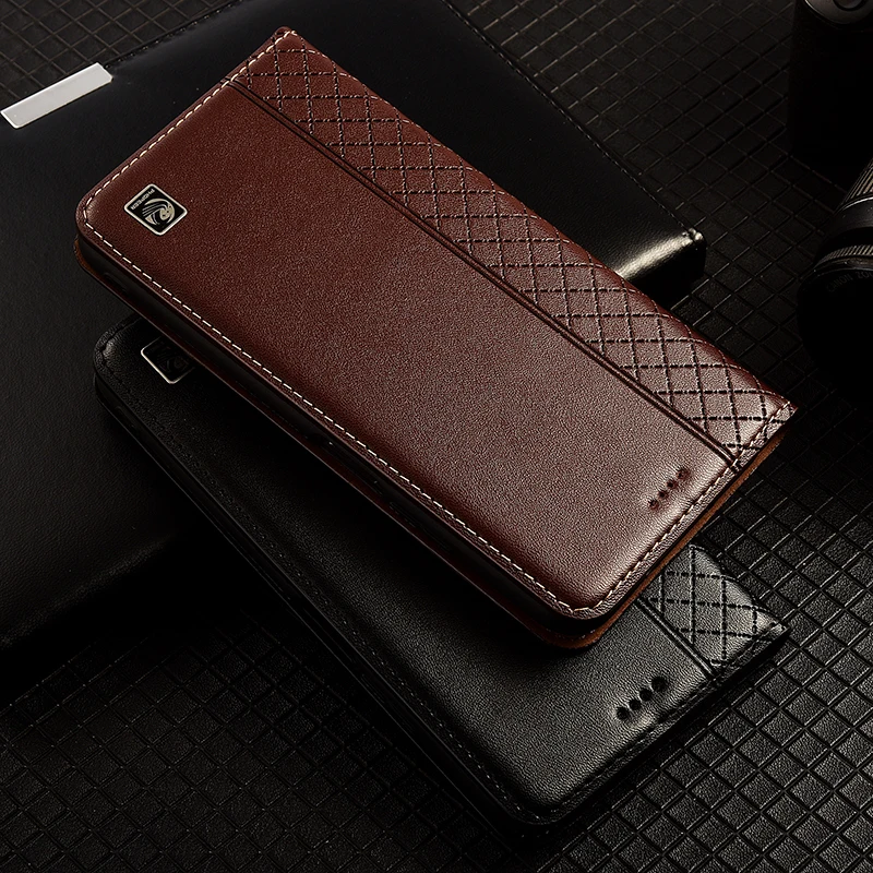 Nappa Genuine Leather Case For Xiaomi Redmi Note 13 13R Pro Plus 5G Magnetic Flip Cover Wallet Phone Cases