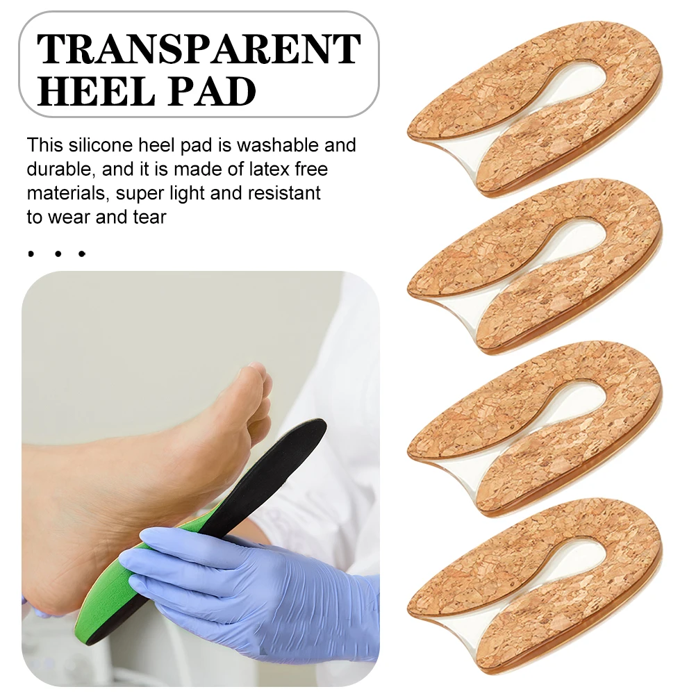 2pcs 실리콘 발 뒤꿈치 패드 통기성 안티 쇼크 깔창 여성용 남성용 재사용 가능한 발 뒤꿈치 보호대 신발 액세서리 발 관리 도구