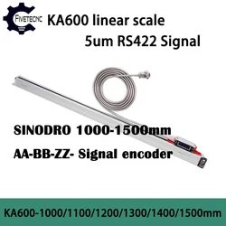 SINODRO KA-600 1000 1100 1200 1300 1400 1500mm 5micron RS422 DRO Linear Glass Scale KA600 0.005mm Optical Encoder