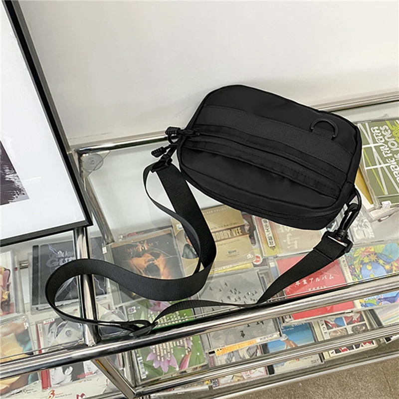 Casual Men Women Unisex Crossbody Bags Fashion Solid Color Couple Shoulder Bag High Quality Nylon Messenger Bag Handbags