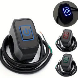 Universal Motorcycle Handlebar Switch Button 12V Button Connector Switch for Electric Star Pressure Waterproof Control Switch