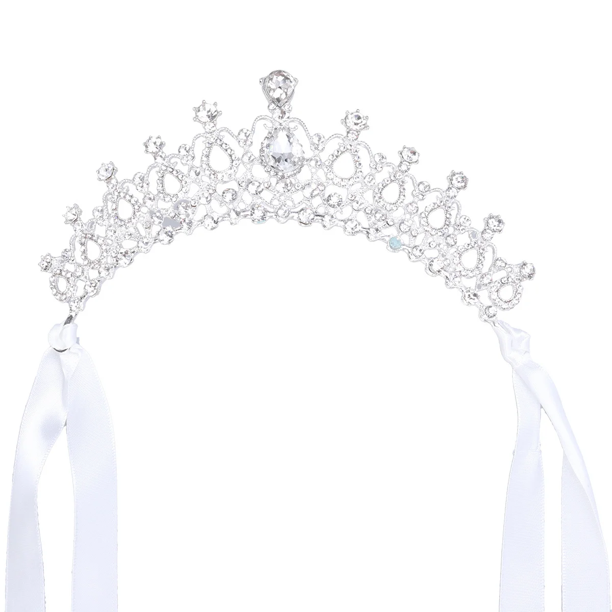 

Повязка для волос со стразами и кристаллами-каплями, серебристо-белый декор со стразами, свадебная вечеринка, помолвка, конкурс, выпускной