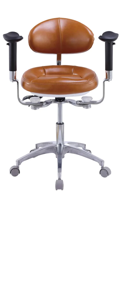 Stool with Backrest Stool Chair with Armrest PU leather Ergonomic  stool Doctor Chair