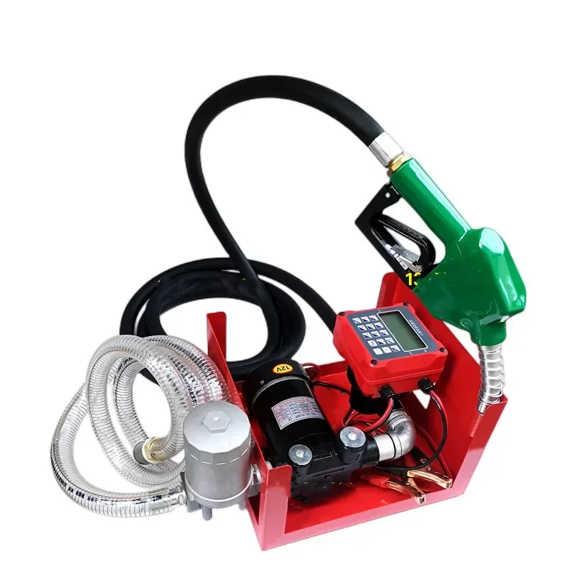 Large Flow Self-priming Diesel Pump Oil Tanker 12V24V220V Automatic Electric Pump Quantitative Refueling