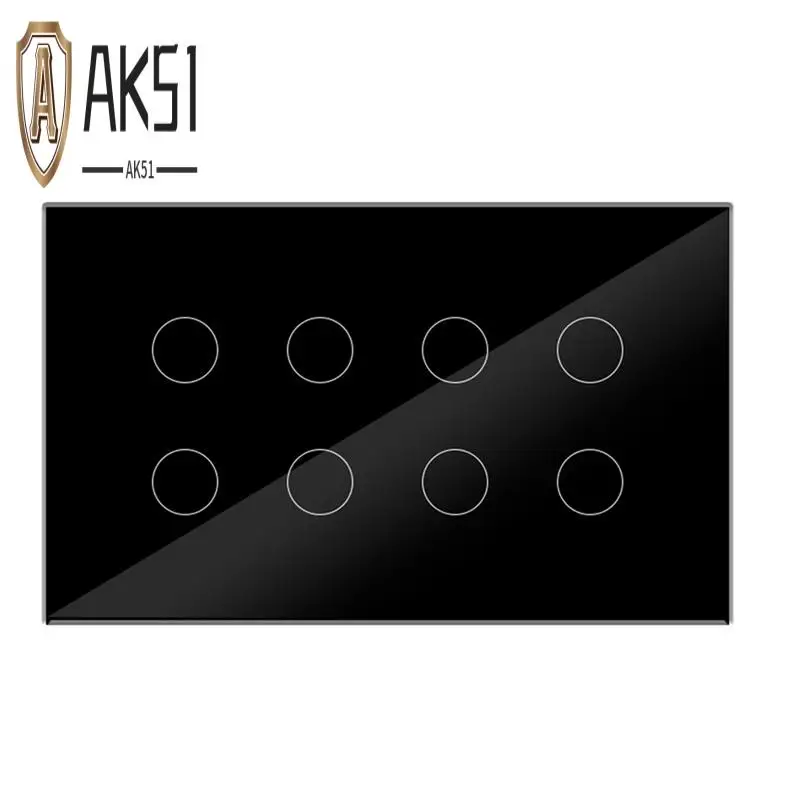 

AK51-WIFI умный сенсорный настенный выключатель прерывателя стеклянная панель Tuya Smart Life для Alexa Google Home