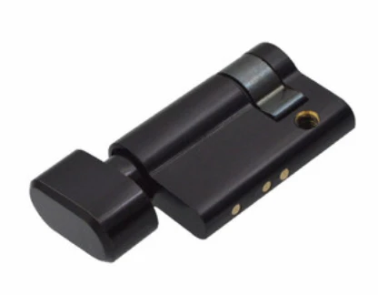 Imagem -02 - Fechadura de Porta Padrão Europeia para Banheiro Meio Cilindro Único Aberto com Trava de Botão 45 mm Pcs