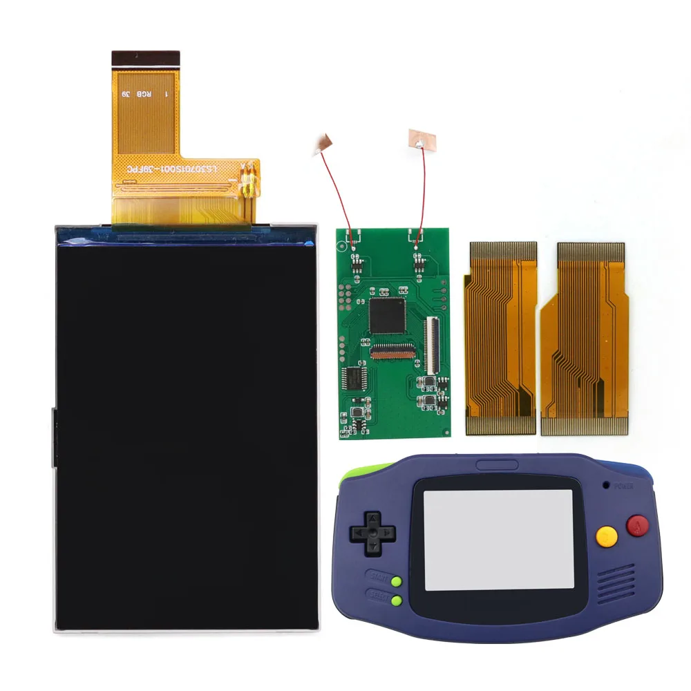 

Hispeedido High Light Screen V5 IPS ЖК-дисплей Комплекты для Gameboy Advance GBA Экран IPS Комплект со встроенным корпусом FRM Fuction