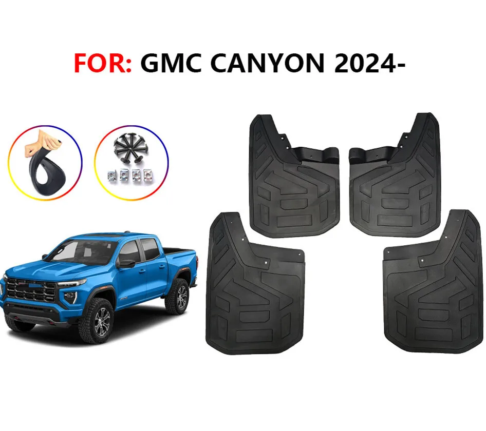 

Genuine Front & Rear Flat Splash Guards Mud Flaps FOR 2023-2025 GMC Canyon