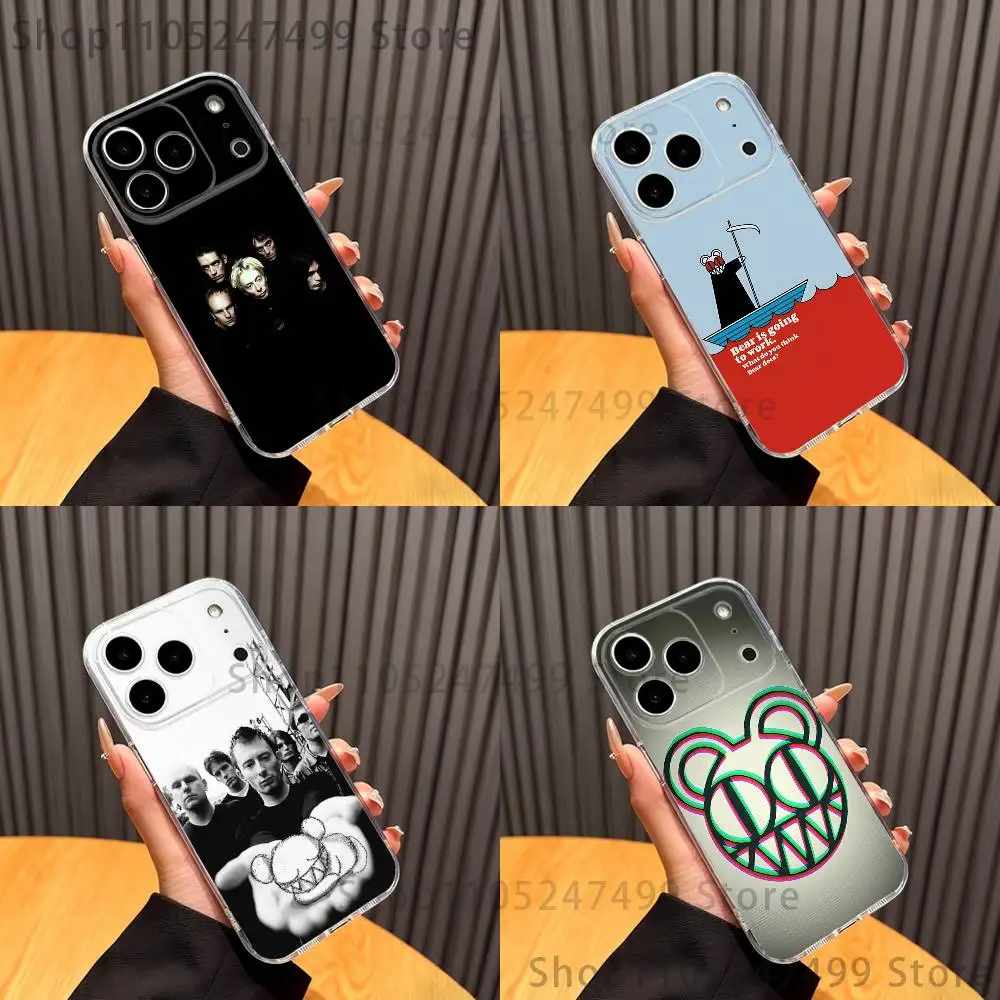 

Bnad R-Radiohead Phone Case For iPhone 16,15,17,12,13,14,11 Max,Pro,Plus,X,XS,XR,SE4,E Mini Transparent Cover