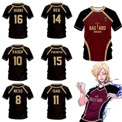 Jersey Futsal Football Motif VL Replika Blue Lock Anime Bastard Munchen Summer Custom Men Women T-shirt Sport Tee