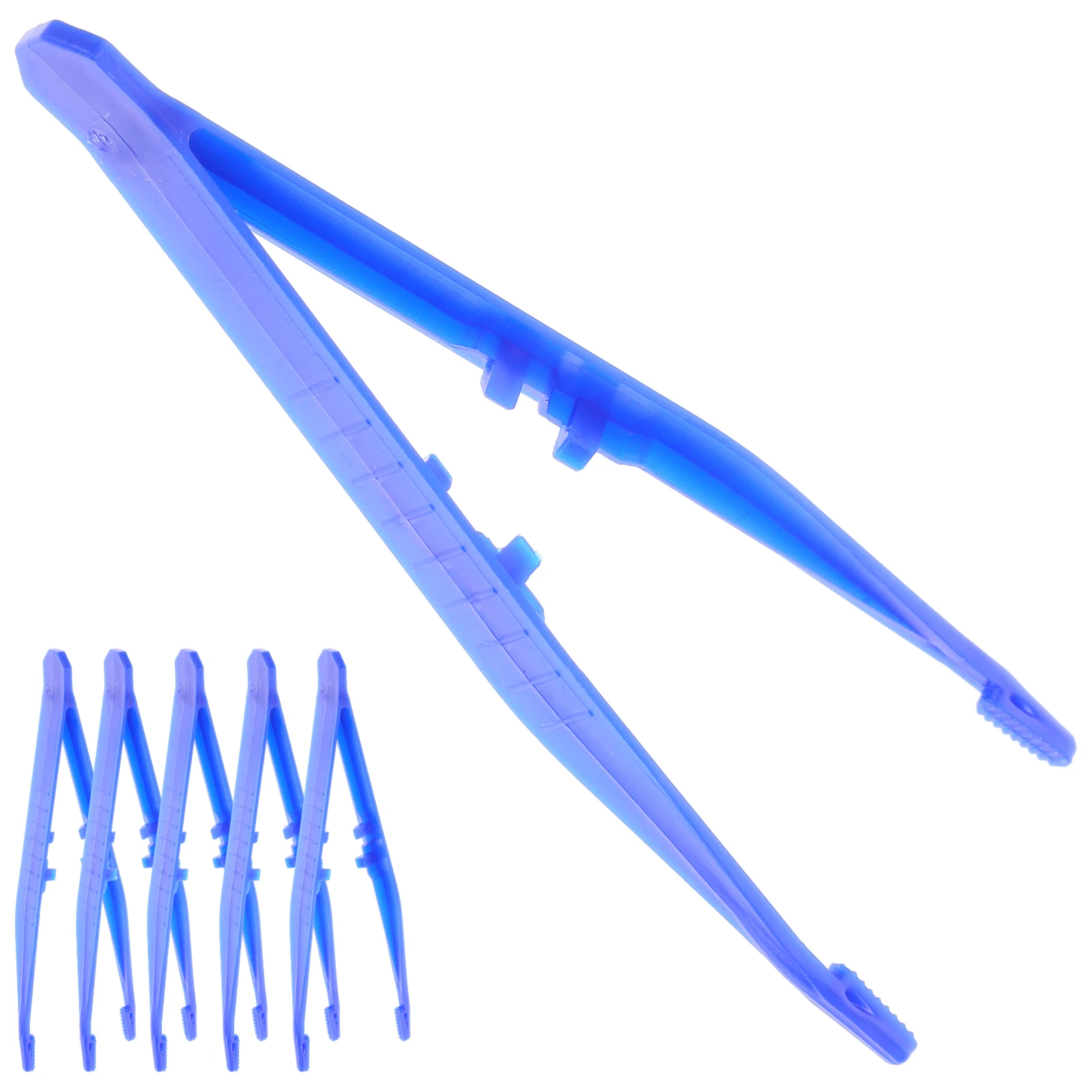 

6 Pcs Plastic Tweezers Feeding Lizard Pet Tools Reptile Food Reptiles Tongs Clip