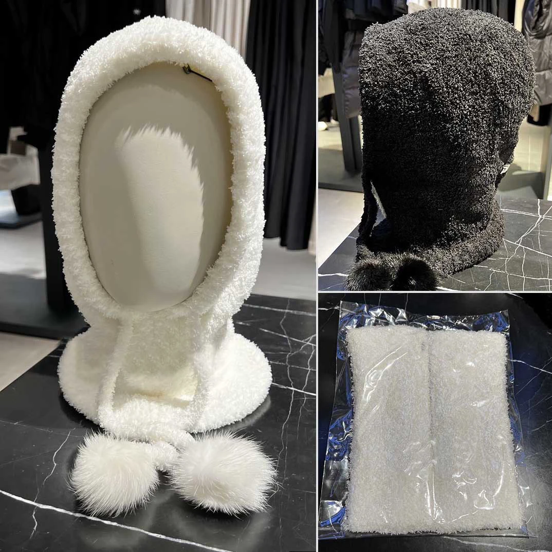 جولف متماسكة إيرفلاب قبعة المرأة قفازات واقية متماسكة الرقبة أدفأ ملابس الغولف مقنعين قبعة قبعة بيسبول الغولف #1