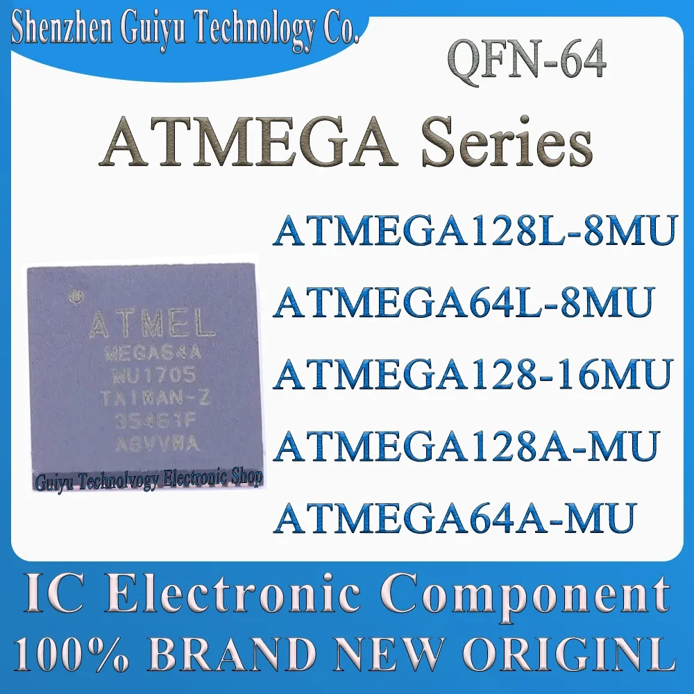 ATMEGA128L-8MU ATMEGA64L-8MU ATMEGA128-16MU ATMEGA128A-MU ATMEGA64A-MU ATMEGA128A ATMEGA128 ATMEGA64A ATMEGA QFN64 IC رقاقة