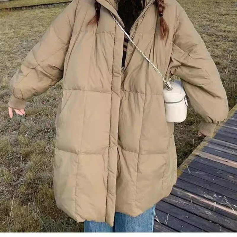 

Cotton-padded Jacket Coat Winter Japanese Retro Long Thick Loose College Style Women's Coat
