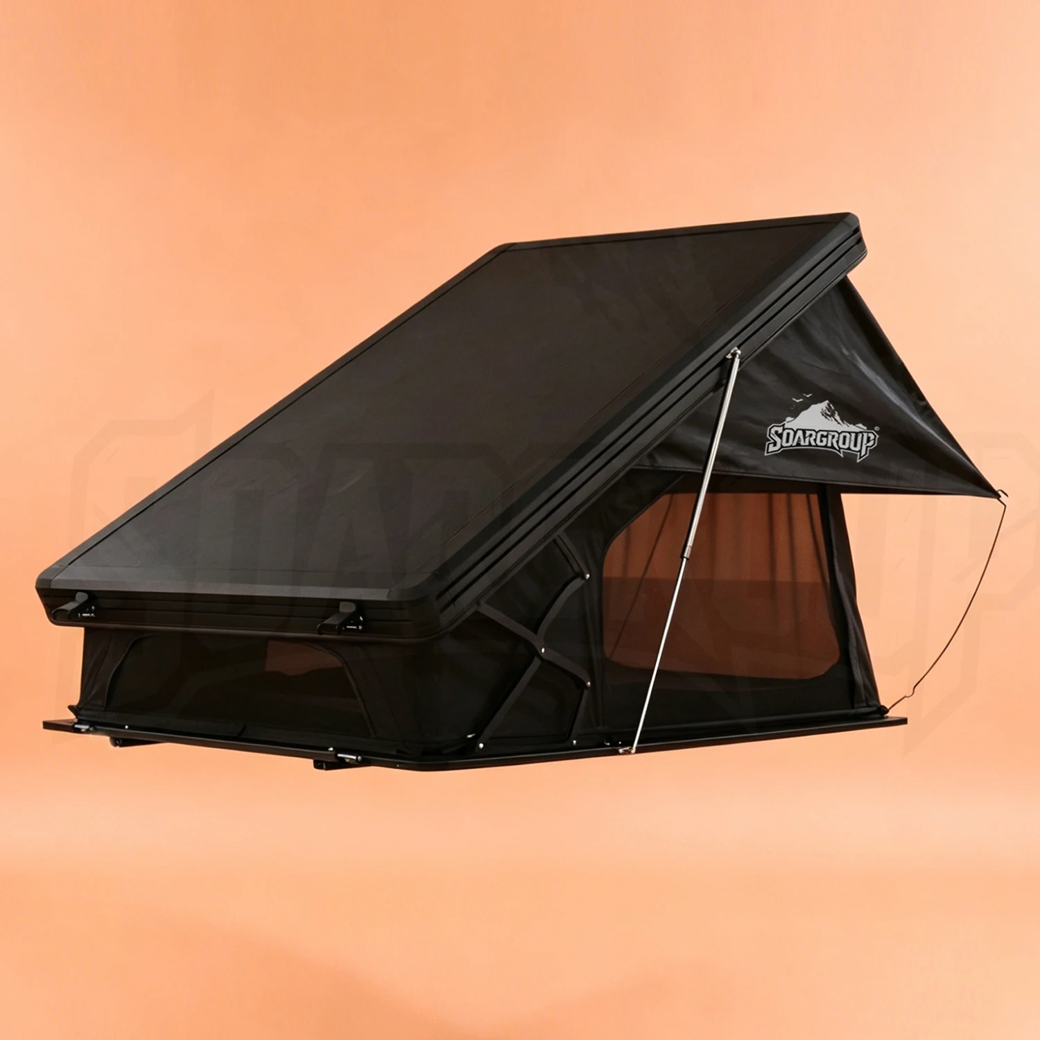 **** Soar Overland Hinged Triangle Hard Shell Rooftop Tent Liftable Waterproof 4‑Person Tent for 4X4 SUV Offroad Camping