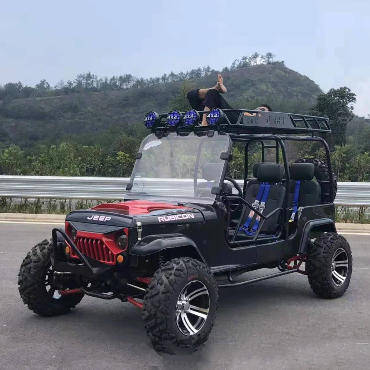 High Quality UTV Four-wheel Four-seater Farmer Vehicle New Electric All-terrain Vehicle 3000w/4000w/5000w 4*2 Adult Off-road ATV