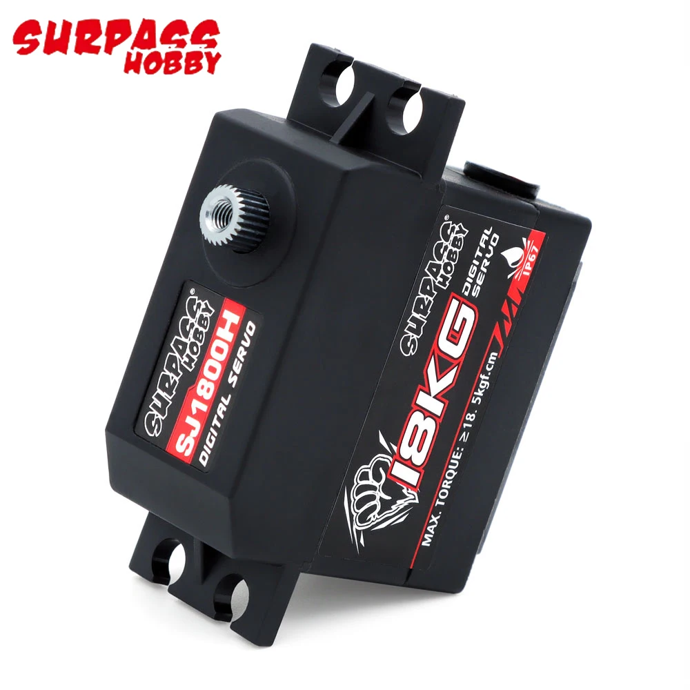 Surpass Hobby SJ1800H 6-8.4V 18.5kg Waterproof Digital Servo Cored Motor 25T For RC Airplane/ Car/ Boat/ Fixed-wing