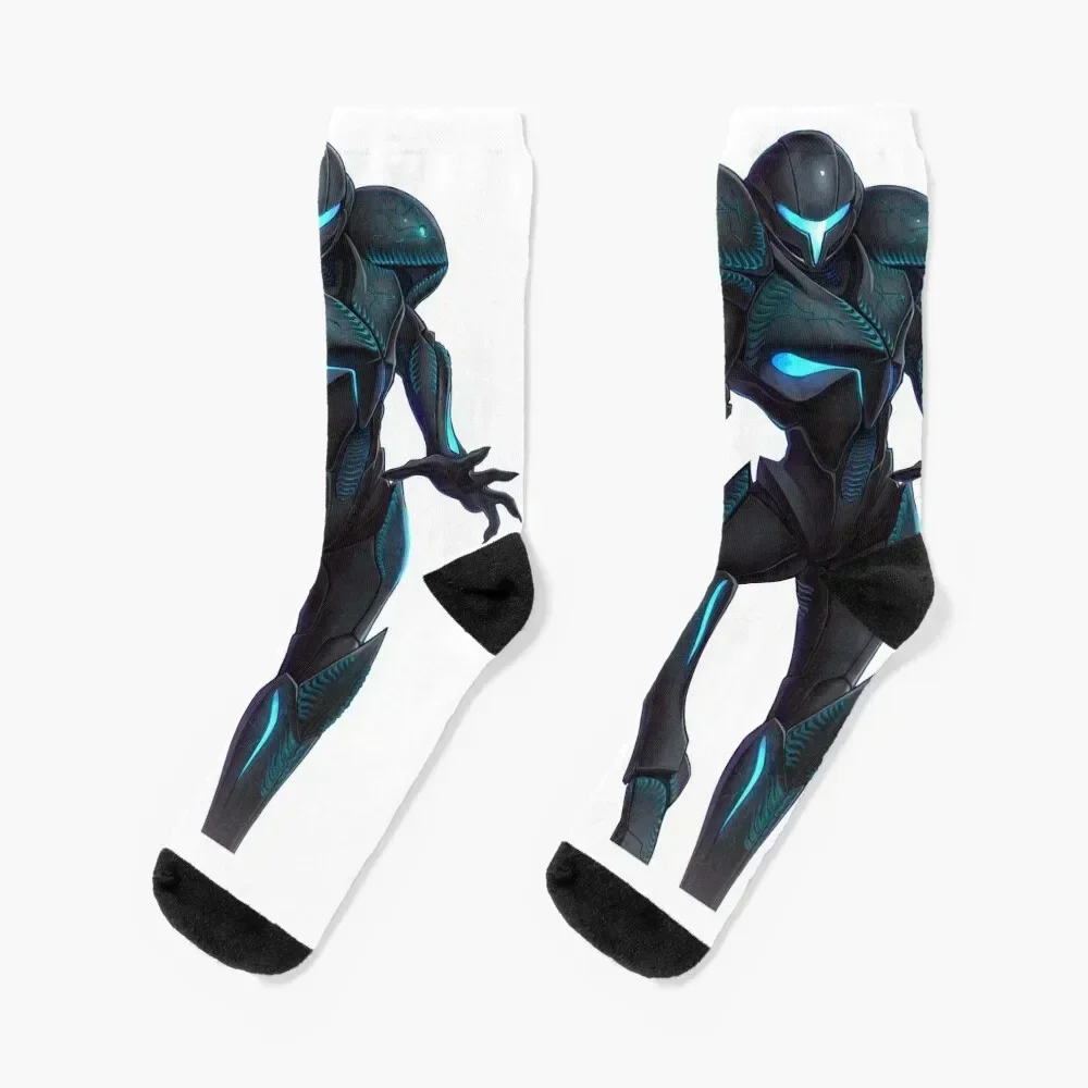 

Dark Samus Socks warm winter Soccer cartoon custom Male Socks Women's