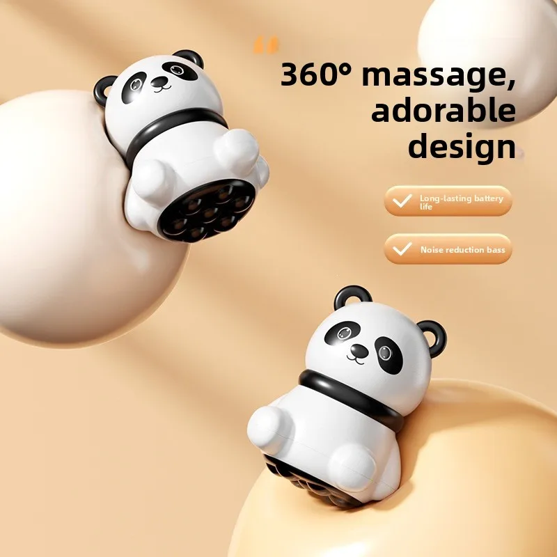 NewPanda Massager Cute Cartoon Neck Shoulder Belly Muscle Electric Vibration Charging Mini Massager head massager massage roller
