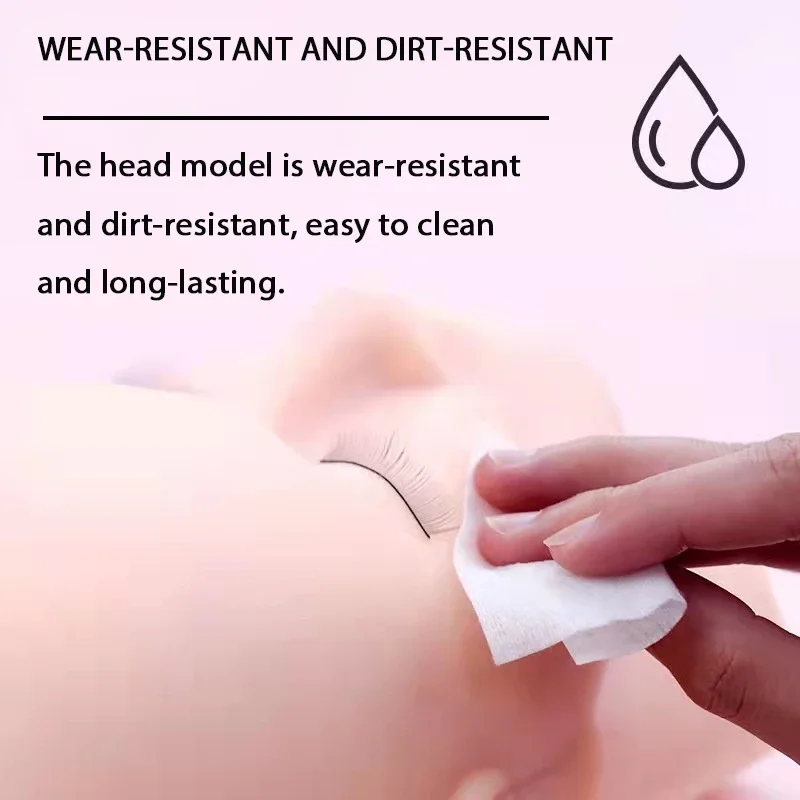 Mannequin Heads Eyelash Extension Practice Makeup Eyelashes Extension Practice Model Training With Eye Pads False Eyelash Tool