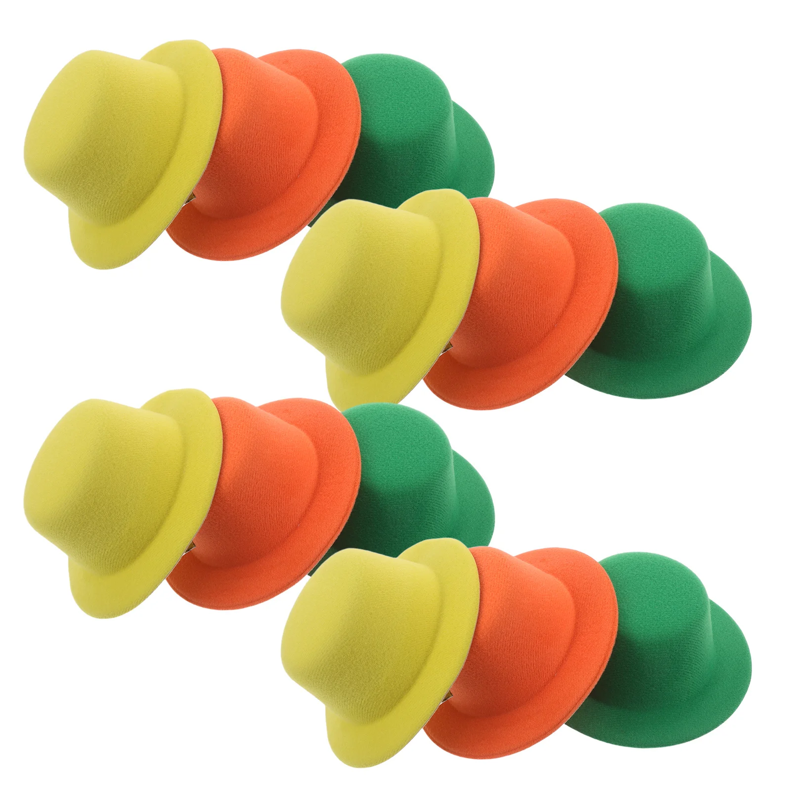 

12 шт., детский цилиндр в виде утконоса, заколки для волос, мини-милые вечерние аксессуары для волос в стиле вестерн, нарядная клипса на шляпу на Хэллоуин