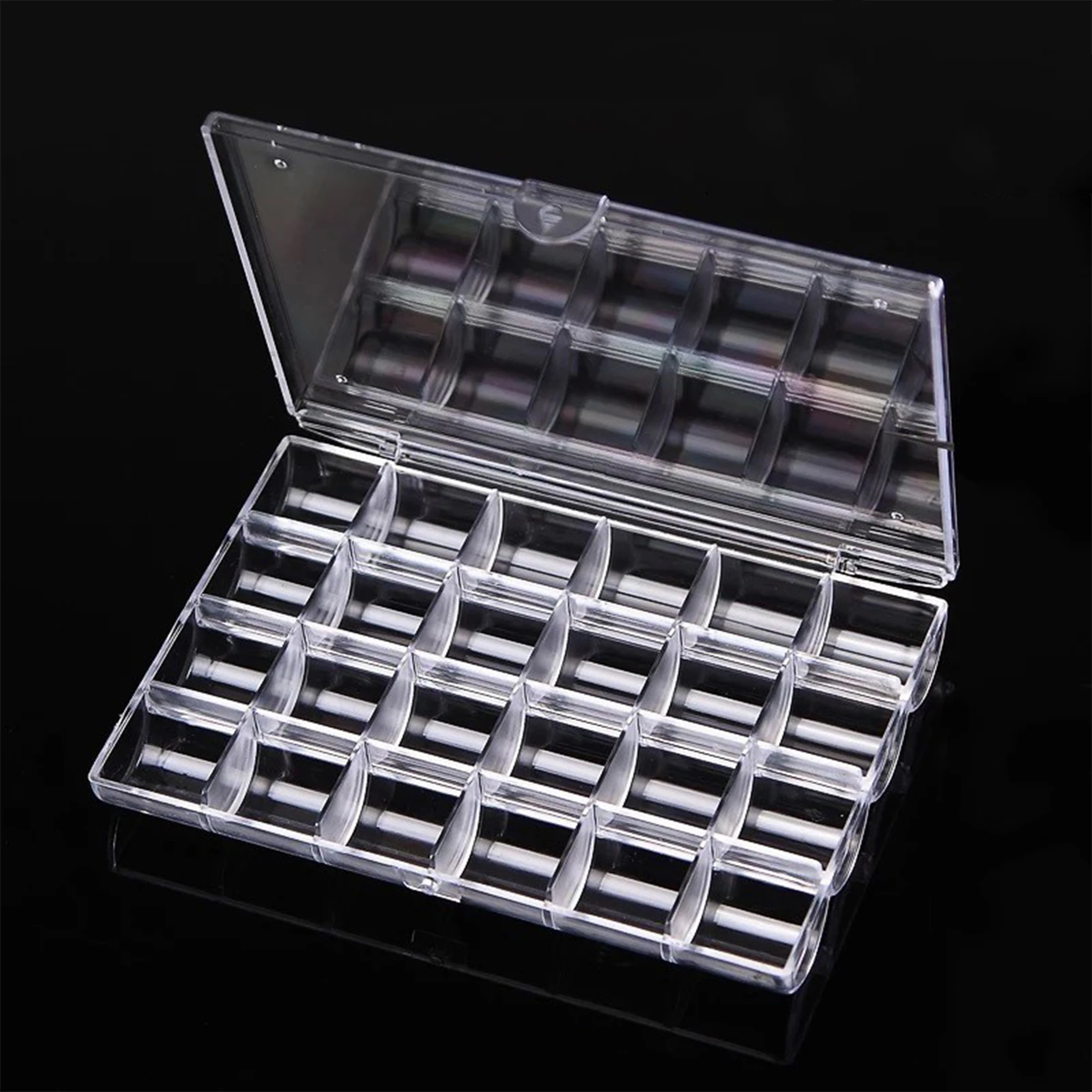 Transparent Plastic Storage Jewelry Box Compartment Adjustable Container For Beads Earring Box For Jewelry Rectangle Box Case