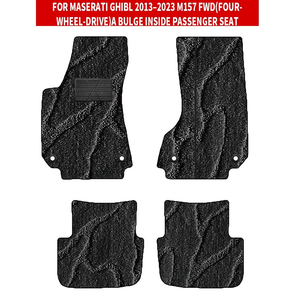 

Car Floor Mats For Maserati Ghibl 2013–2023 M157 FWD(four-wheel-drive)a bulge inside passenger seat Car-Specific Fit Car Mat