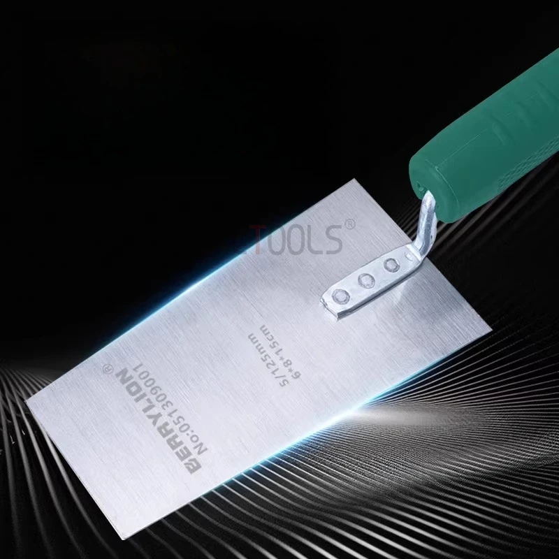 Decoration Putty Knife Durable Plastic Handle Mud Board Thickened Manganese Steel Putty Scraper Three Nail Stable Tile Tools 1pc