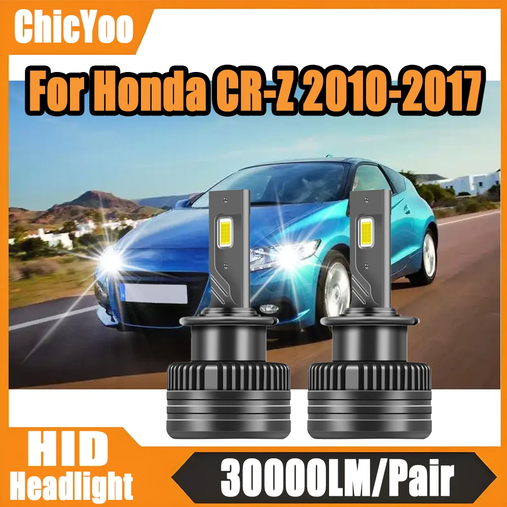 

2 шт. Canbus без ошибок светодиодные лампы для фар 120 Вт HID ксеноновые фары 30000LM 6000K белые 12 В 24 В автолампы для Honda CR-Z 2010-2017