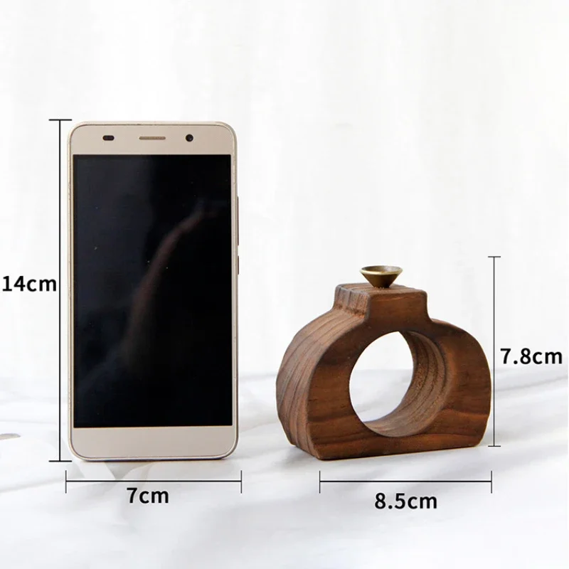 Retro Chinese Backflow Incense Burner Black Wood Middle Eastern Holiday Insence Holder Nordic Fragrance Container Home Decor