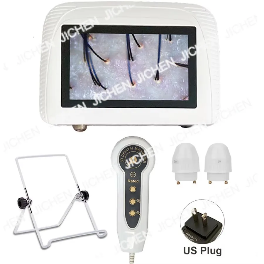 5 Inch Skin Analyzer Skin Hair Scalp Detector Dermoscopy Tester Analyser For Diagnosis Skin Care Tools With 2 Lens Rechargeable