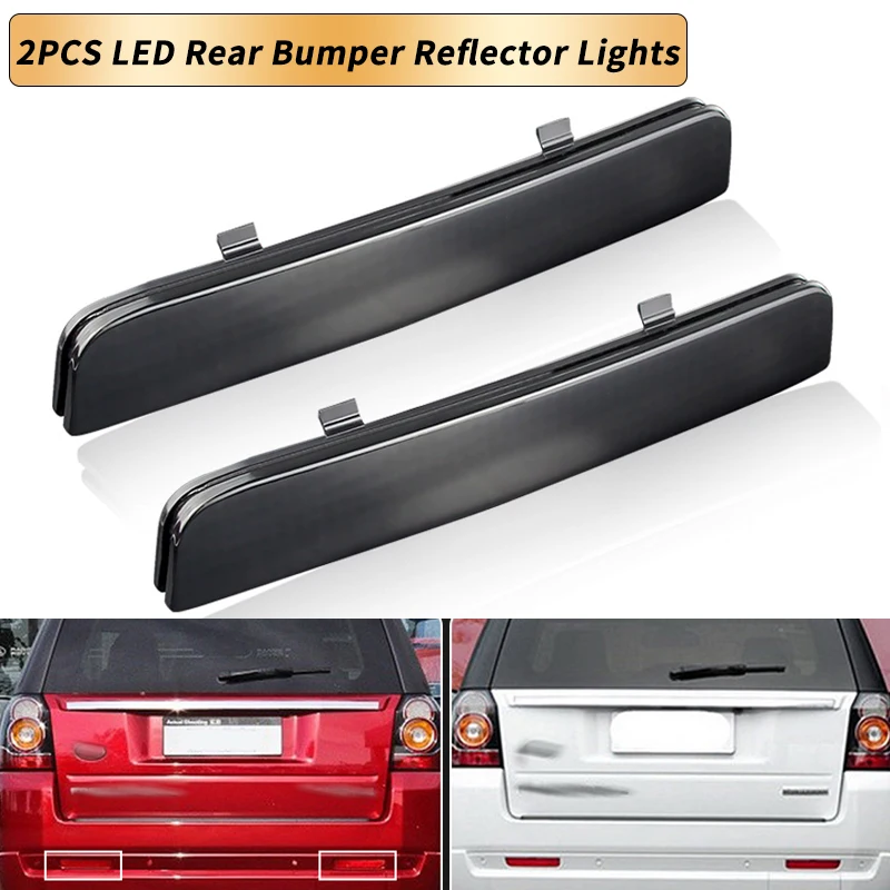 2PCS Car LED Rear Bumper Reflector Light Driving Brake Fog Lamp For Land Rover Range Rover L322 Freelander 2 LR006348 Tail Lamp