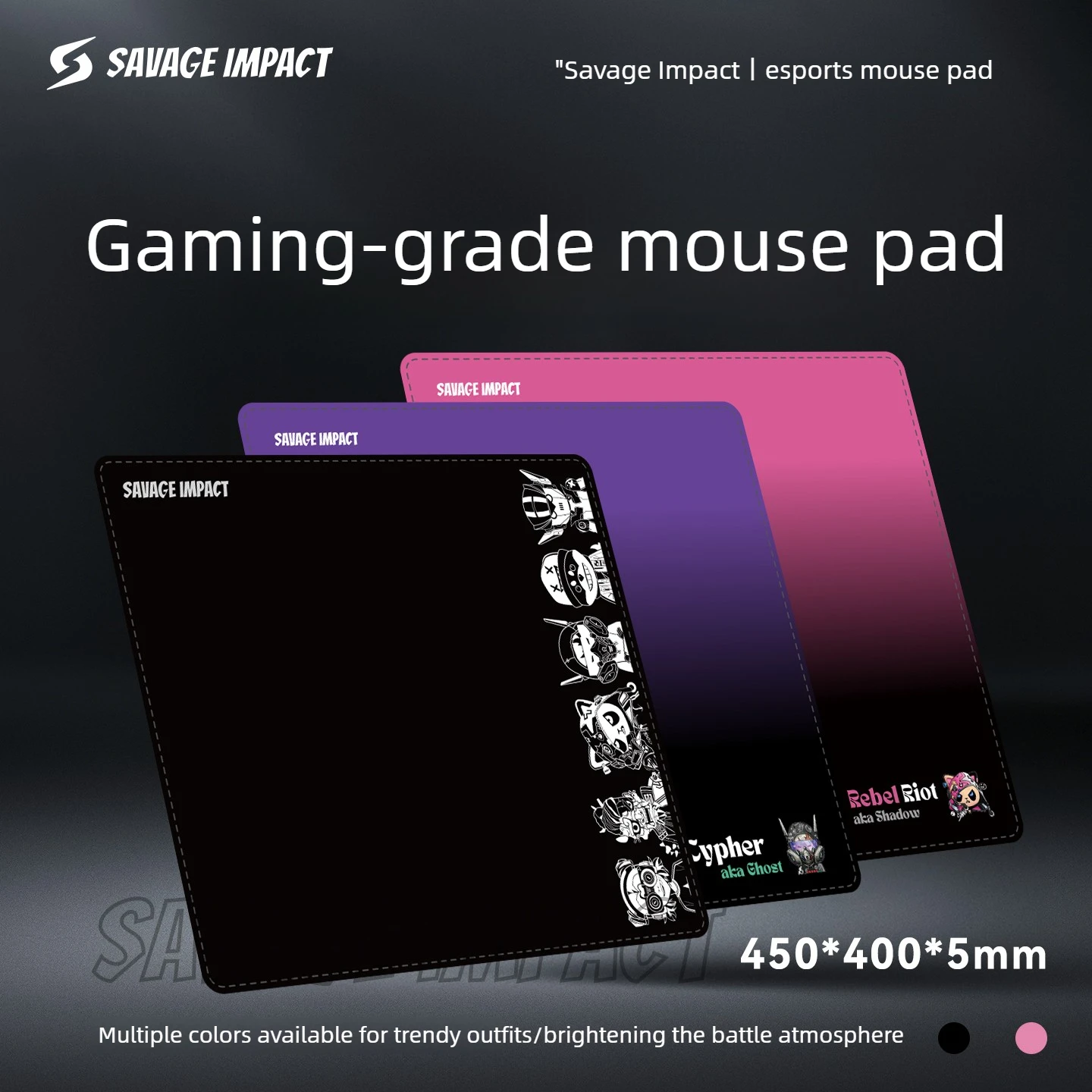 Bloody X Savage Impact Game Mousepad Rubber Anti Slip Pattern X-soft 450x400x5mm Extra Large Size FPS E-sports Gamer Mouse Pad