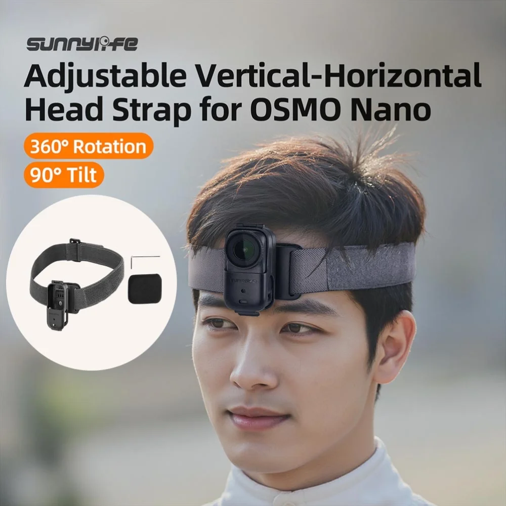 Headband Mount for The for Dji Osmo Nano, Designed for First-Person View While Cycling, a Secure Holder for DJI Osmo Nano
