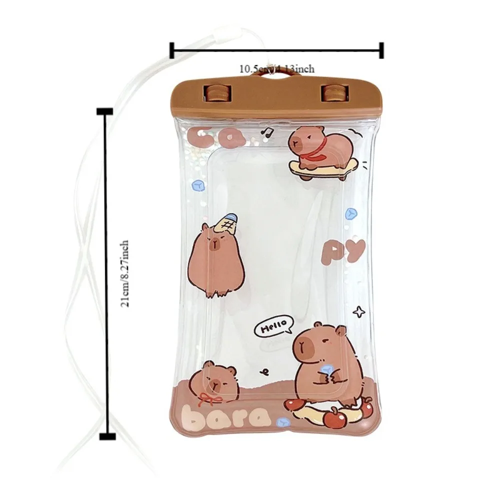 Airbag Floatin Waterproof Phone Case Cartoon Puppy Screen Rainproof Bag Underwater Dry Transparent Mobile Phone Pouch Travel